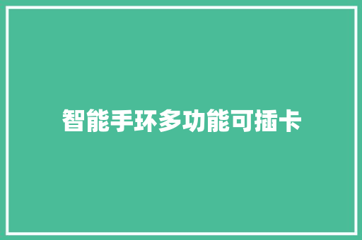 智能手环多功能可插卡