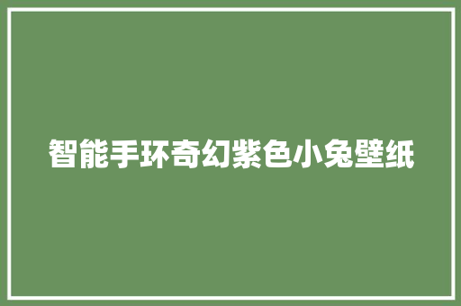 智能手环奇幻紫色小兔壁纸