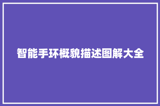 智能手环概貌描述图解大全