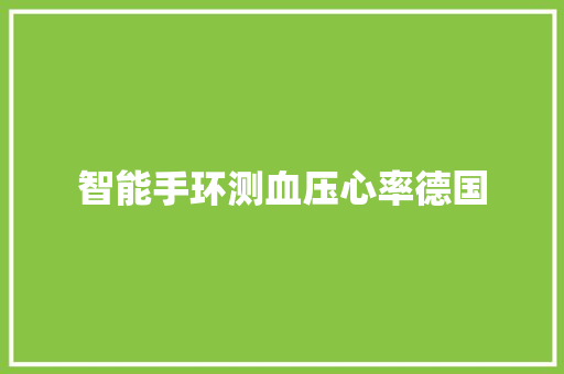 智能手环测血压心率德国  第1张