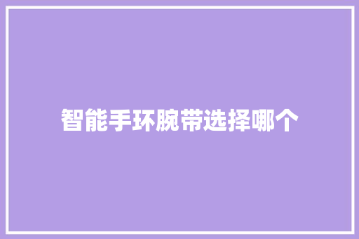 智能手环腕带选择哪个