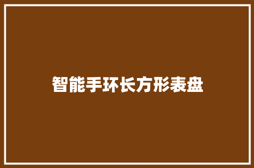 智能手环长方形表盘