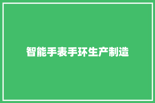 智能手表手环生产制造