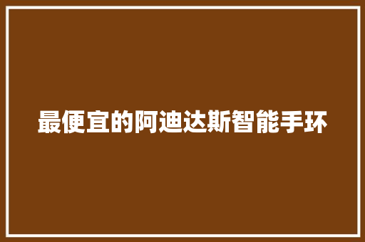 最便宜的阿迪达斯智能手环