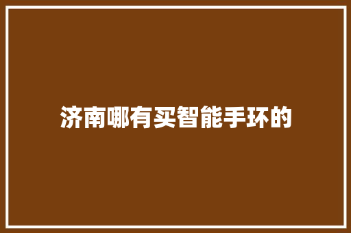 济南哪有买智能手环的