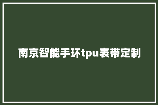 南京智能手环tpu表带定制