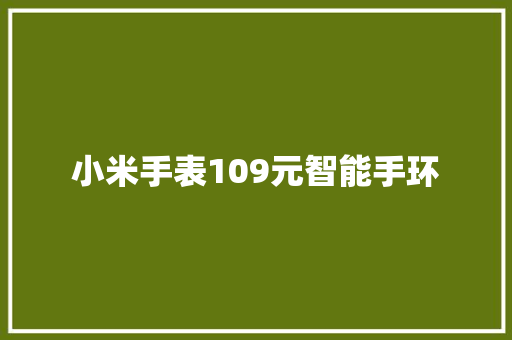 小米手表109元智能手环  第1张
