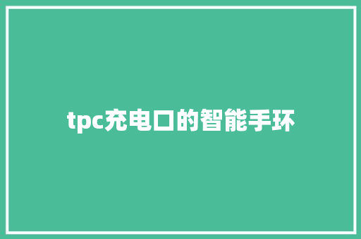 tpc充电口的智能手环  第1张