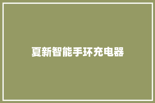 夏新智能手环充电器  第1张