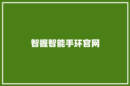 智握智能手环官网