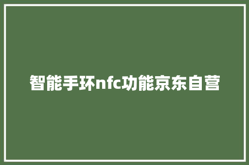 智能手环nfc功能京东自营