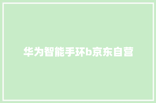 华为智能手环b京东自营