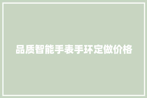品质智能手表手环定做价格