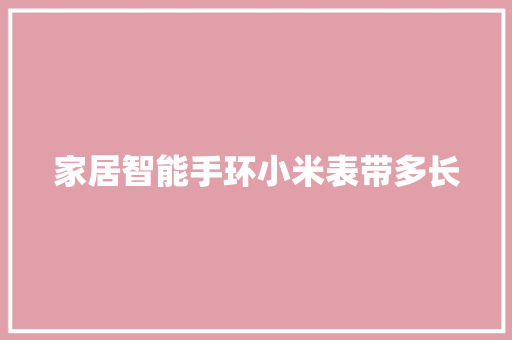 家居智能手环小米表带多长