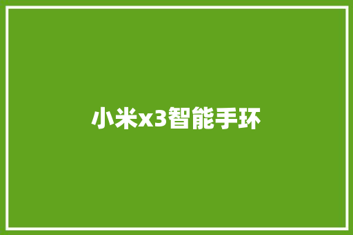 小米x3智能手环