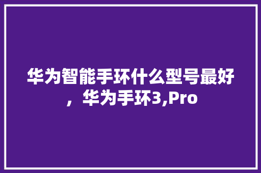 华为智能手环什么型号最好，华为手环3,Pro