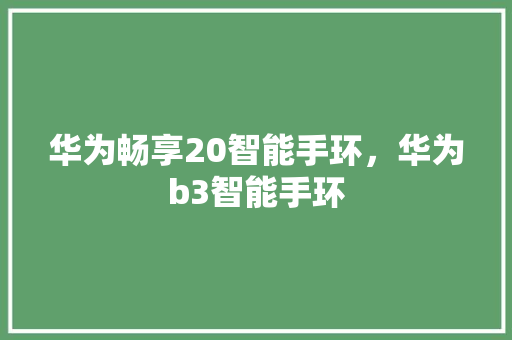 华为畅享20智能手环，华为b3智能手环  第1张