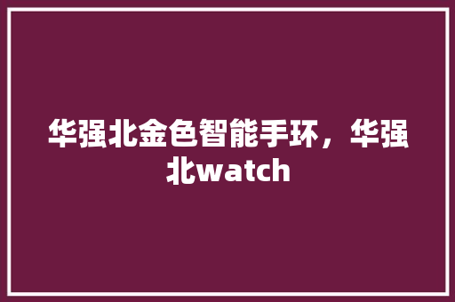 华强北金色智能手环，华强北watch
