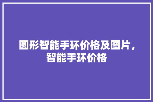 圆形智能手环价格及图片，智能手环价格  第1张