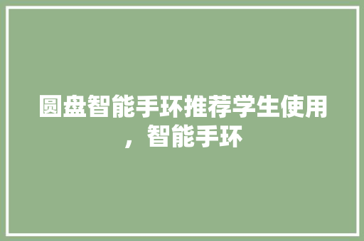 圆盘智能手环推荐学生使用，智能手环  第1张