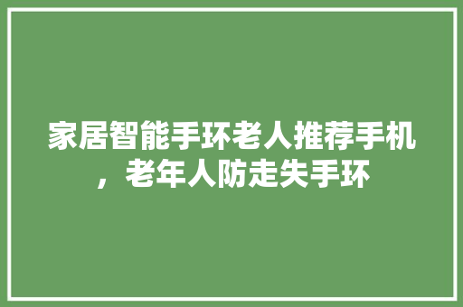 家居智能手环老人推荐手机，老年人防走失手环