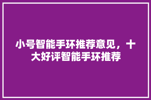 小号智能手环推荐意见，十大好评智能手环推荐  第1张