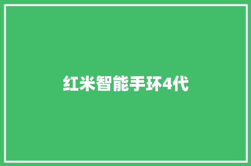 红米智能手环4代