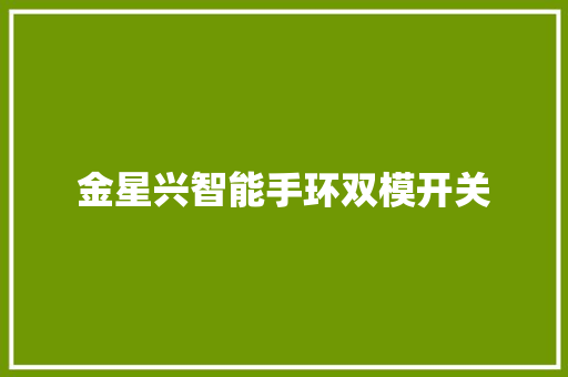金星兴智能手环双模开关