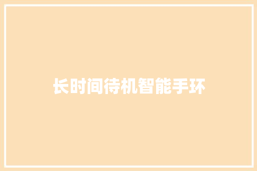长时间待机智能手环