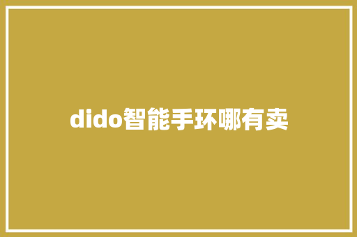 dido智能手环哪有卖