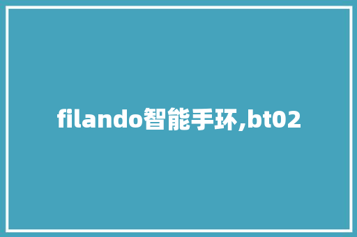 filando智能手环,bt02