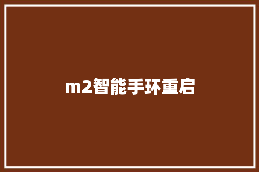 m2智能手环重启