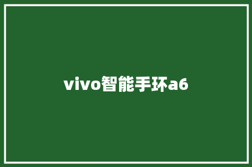 vivo智能手环a6