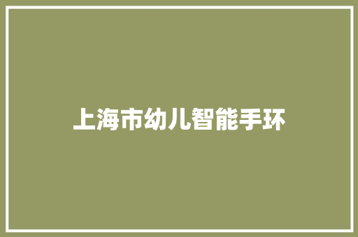 上海市幼儿智能手环  第1张
