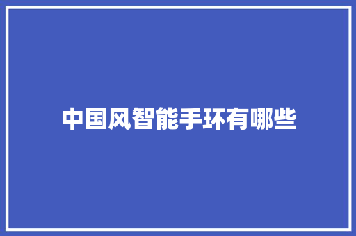 中国风智能手环有哪些  第1张