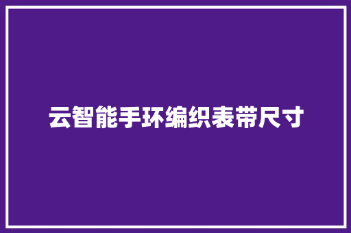 云智能手环编织表带尺寸
