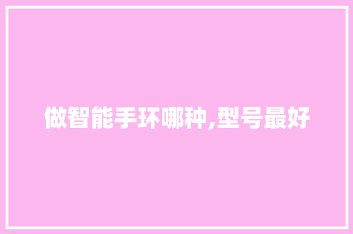 做智能手环哪种,型号最好