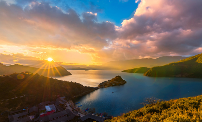 丽江泸沽湖日出,邂逅大自然的壮美画卷 第2张 丽江泸沽湖日出,邂逅大自然的壮美画卷 第2张